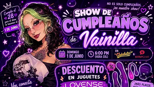 vainilla doll online show from June 18, 2:46 am